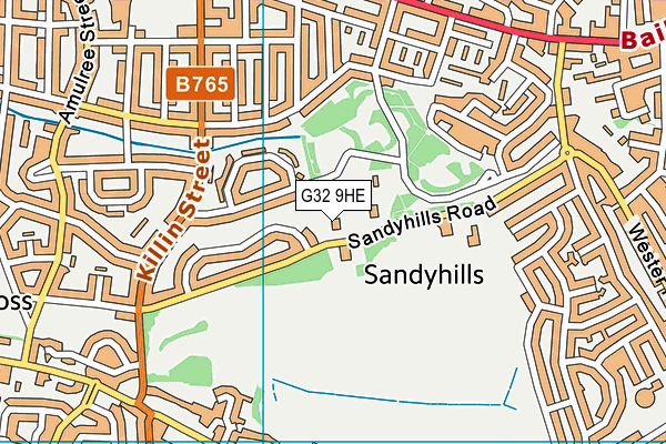 G32 9HE map - OS VectorMap District (Ordnance Survey) G32 9HE map - OS VectorMap District (Ordnance Survey)
