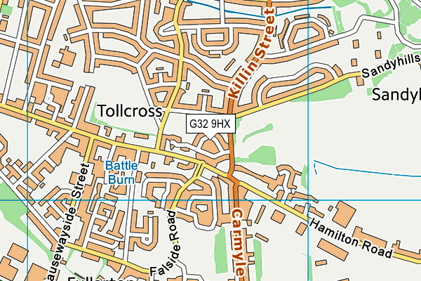 G32 9HX map - OS VectorMap District (Ordnance Survey) G32 9HX map - OS VectorMap District (Ordnance Survey)