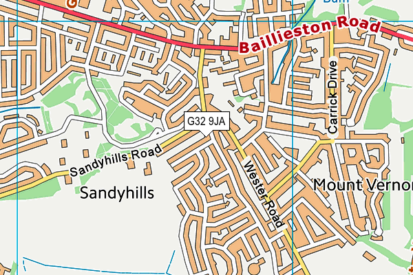G32 9JA map - OS VectorMap District (Ordnance Survey) G32 9JA map - OS VectorMap District (Ordnance Survey)
