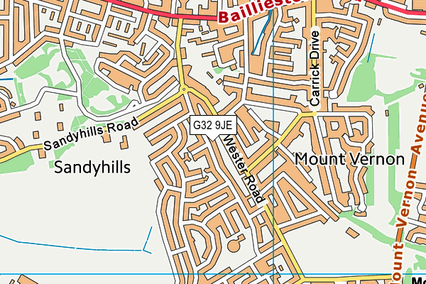 G32 9JE map - OS VectorMap District (Ordnance Survey) G32 9JE map - OS VectorMap District (Ordnance Survey)