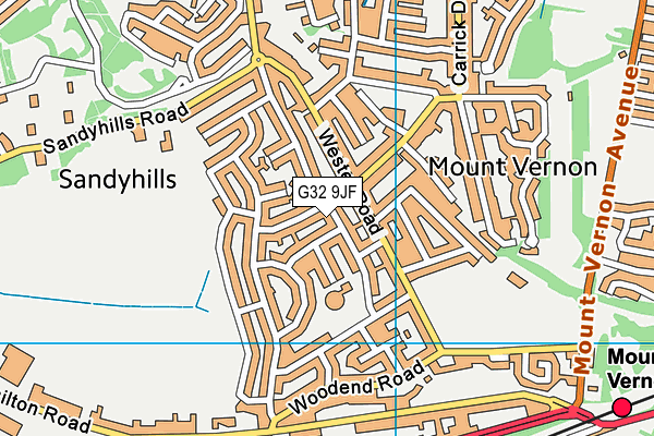 G32 9JF map - OS VectorMap District (Ordnance Survey) G32 9JF map - OS VectorMap District (Ordnance Survey)