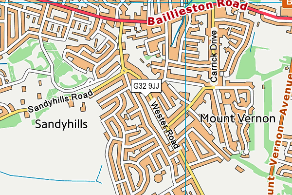 G32 9JJ map - OS VectorMap District (Ordnance Survey) G32 9JJ map - OS VectorMap District (Ordnance Survey)