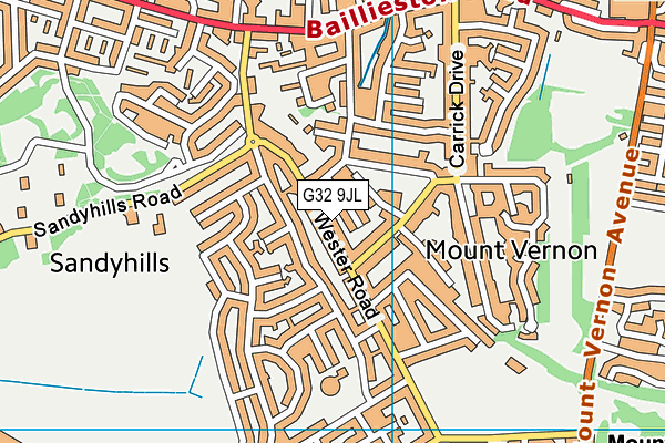 G32 9JL map - OS VectorMap District (Ordnance Survey) G32 9JL map - OS VectorMap District (Ordnance Survey)