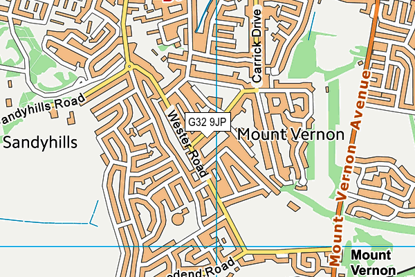 G32 9JP map - OS VectorMap District (Ordnance Survey) G32 9JP map - OS VectorMap District (Ordnance Survey)