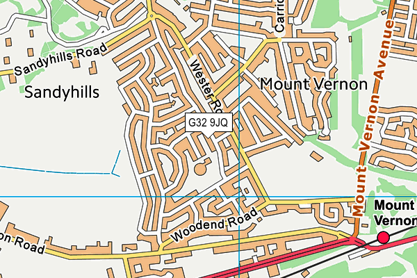 G32 9JQ map - OS VectorMap District (Ordnance Survey) G32 9JQ map - OS VectorMap District (Ordnance Survey)