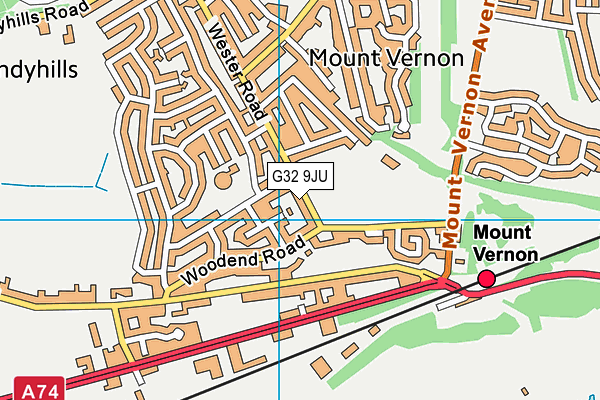 G32 9JU map - OS VectorMap District (Ordnance Survey) G32 9JU map - OS VectorMap District (Ordnance Survey)