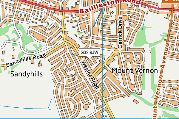 G32 9JW map - OS VectorMap District (Ordnance Survey) G32 9JW map - OS VectorMap District (Ordnance Survey)