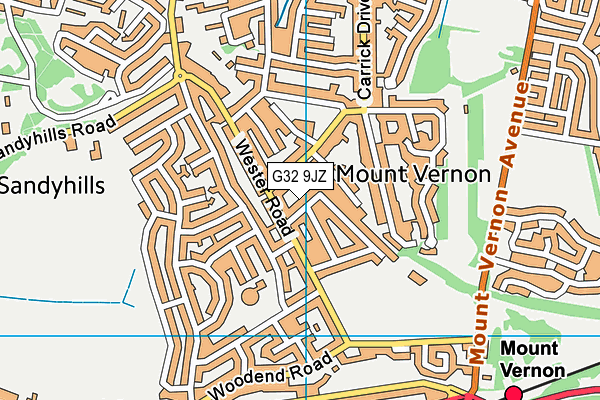 G32 9JZ map - OS VectorMap District (Ordnance Survey) G32 9JZ map - OS VectorMap District (Ordnance Survey)