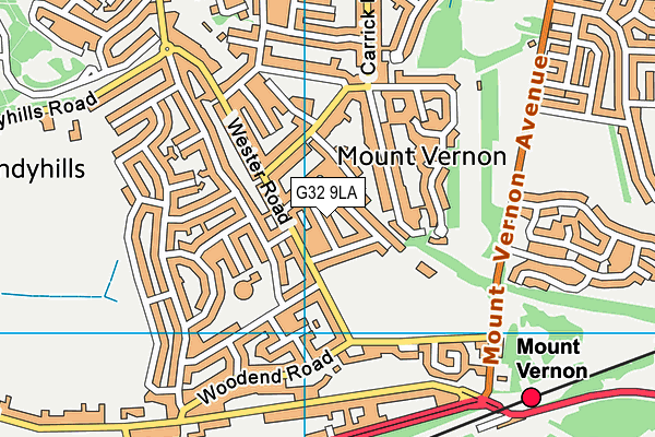 G32 9LA map - OS VectorMap District (Ordnance Survey) G32 9LA map - OS VectorMap District (Ordnance Survey)