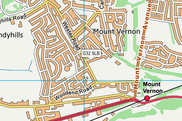 G32 9LB map - OS VectorMap District (Ordnance Survey) G32 9LB map - OS VectorMap District (Ordnance Survey)