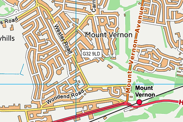 G32 9LD map - OS VectorMap District (Ordnance Survey) G32 9LD map - OS VectorMap District (Ordnance Survey)
