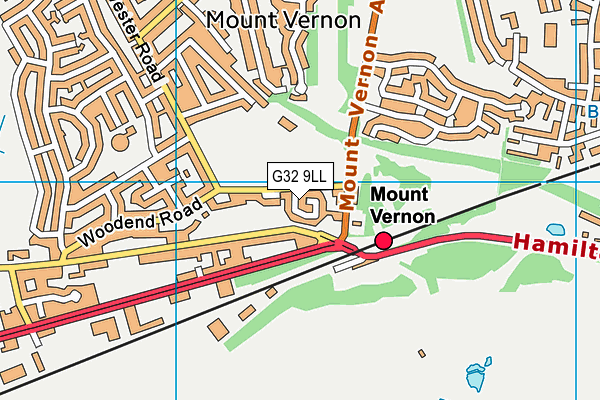 G32 9LL map - OS VectorMap District (Ordnance Survey) G32 9LL map - OS VectorMap District (Ordnance Survey)