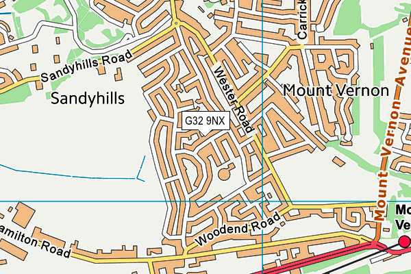 G32 9NX map - OS VectorMap District (Ordnance Survey) G32 9NX map - OS VectorMap District (Ordnance Survey)