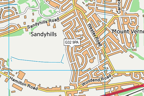 G32 9PA map - OS VectorMap District (Ordnance Survey) G32 9PA map - OS VectorMap District (Ordnance Survey)