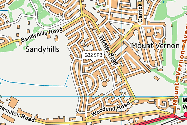 G32 9PB map - OS VectorMap District (Ordnance Survey) G32 9PB map - OS VectorMap District (Ordnance Survey)
