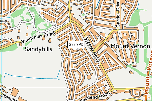 G32 9PD map - OS VectorMap District (Ordnance Survey) G32 9PD map - OS VectorMap District (Ordnance Survey)