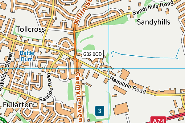 G32 9QD map - OS VectorMap District (Ordnance Survey) G32 9QD map - OS VectorMap District (Ordnance Survey)
