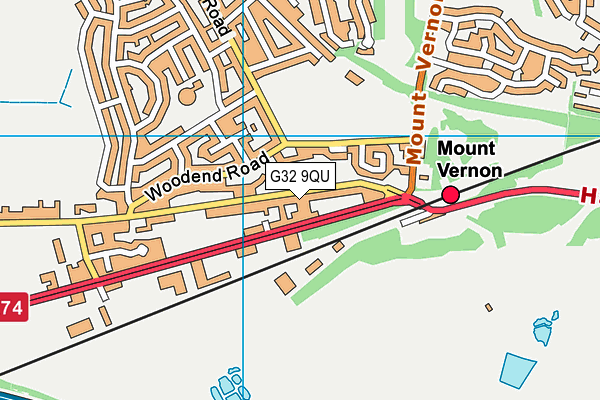 G32 9QU map - OS VectorMap District (Ordnance Survey) G32 9QU map - OS VectorMap District (Ordnance Survey)