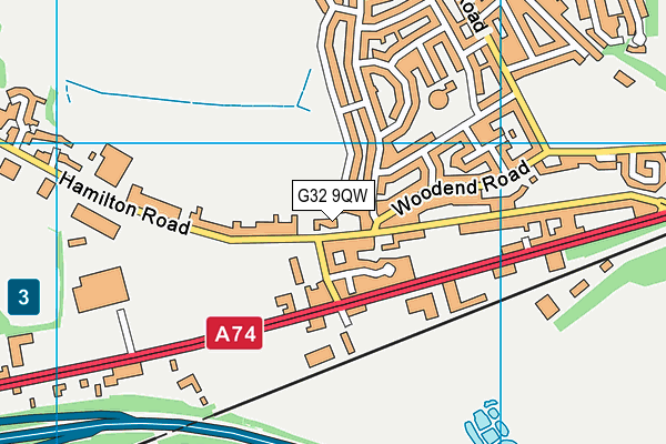 G32 9QW map - OS VectorMap District (Ordnance Survey) G32 9QW map - OS VectorMap District (Ordnance Survey)