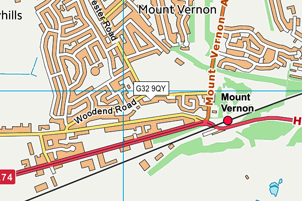 G32 9QY map - OS VectorMap District (Ordnance Survey) G32 9QY map - OS VectorMap District (Ordnance Survey)