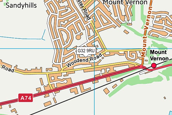G32 9RU map - OS VectorMap District (Ordnance Survey) G32 9RU map - OS VectorMap District (Ordnance Survey)