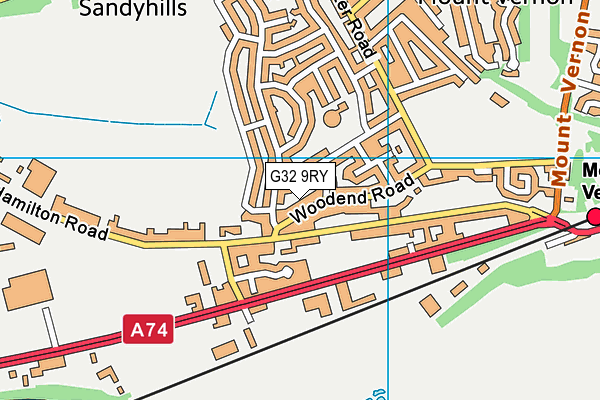 G32 9RY map - OS VectorMap District (Ordnance Survey) G32 9RY map - OS VectorMap District (Ordnance Survey)