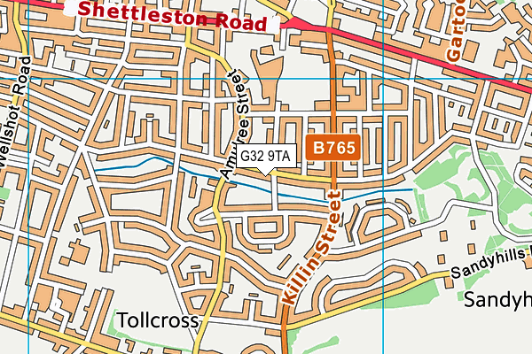 G32 9TA map - OS VectorMap District (Ordnance Survey) G32 9TA map - OS VectorMap District (Ordnance Survey)