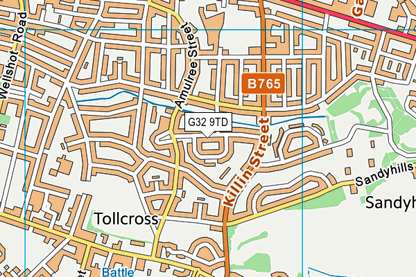 G32 9TD map - OS VectorMap District (Ordnance Survey) G32 9TD map - OS VectorMap District (Ordnance Survey)