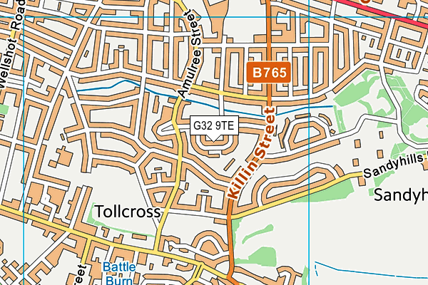 G32 9TE map - OS VectorMap District (Ordnance Survey) G32 9TE map - OS VectorMap District (Ordnance Survey)