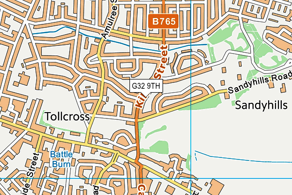 G32 9TH map - OS VectorMap District (Ordnance Survey) G32 9TH map - OS VectorMap District (Ordnance Survey)