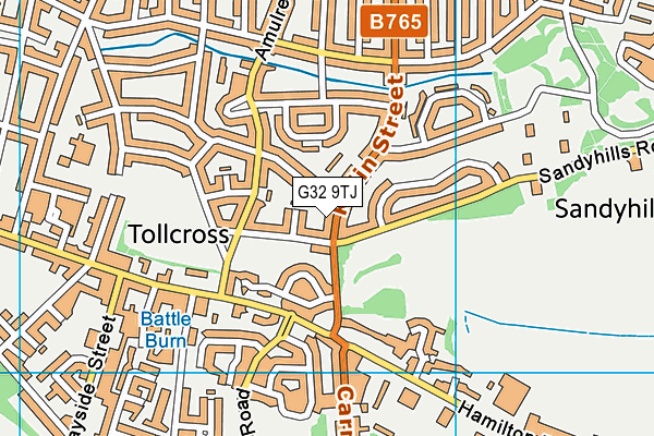 G32 9TJ map - OS VectorMap District (Ordnance Survey) G32 9TJ map - OS VectorMap District (Ordnance Survey)