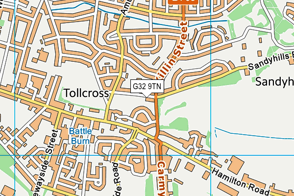 G32 9TN map - OS VectorMap District (Ordnance Survey) G32 9TN map - OS VectorMap District (Ordnance Survey)