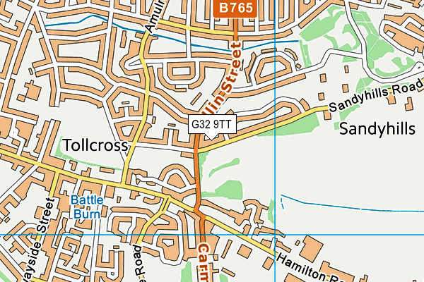 G32 9TT map - OS VectorMap District (Ordnance Survey) G32 9TT map - OS VectorMap District (Ordnance Survey)