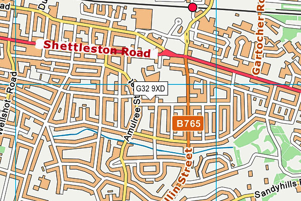 G32 9XD map - OS VectorMap District (Ordnance Survey) G32 9XD map - OS VectorMap District (Ordnance Survey)