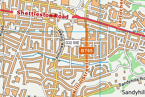 G32 9XE map - OS VectorMap District (Ordnance Survey) G32 9XE map - OS VectorMap District (Ordnance Survey)