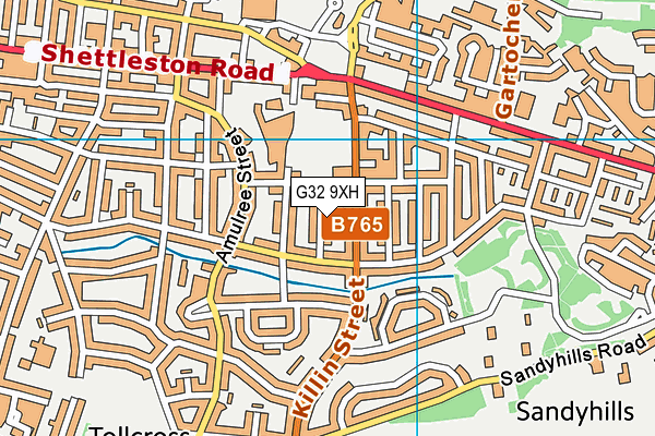 G32 9XH map - OS VectorMap District (Ordnance Survey) G32 9XH map - OS VectorMap District (Ordnance Survey)