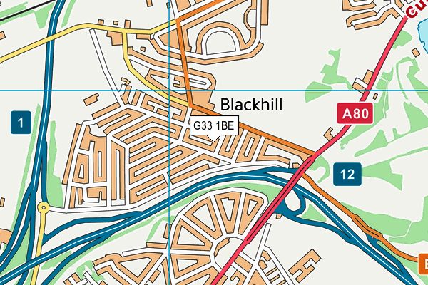 G33 1BE map - OS VectorMap District (Ordnance Survey) G33 1BE map - OS VectorMap District (Ordnance Survey)
