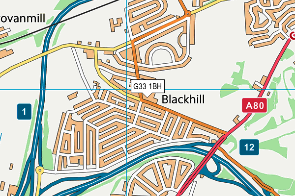 G33 1BH map - OS VectorMap District (Ordnance Survey) G33 1BH map - OS VectorMap District (Ordnance Survey)