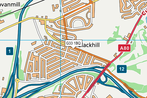 G33 1BQ map - OS VectorMap District (Ordnance Survey) G33 1BQ map - OS VectorMap District (Ordnance Survey)