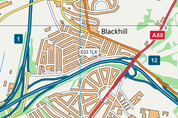 G33 1LX map - OS VectorMap District (Ordnance Survey) G33 1LX map - OS VectorMap District (Ordnance Survey)