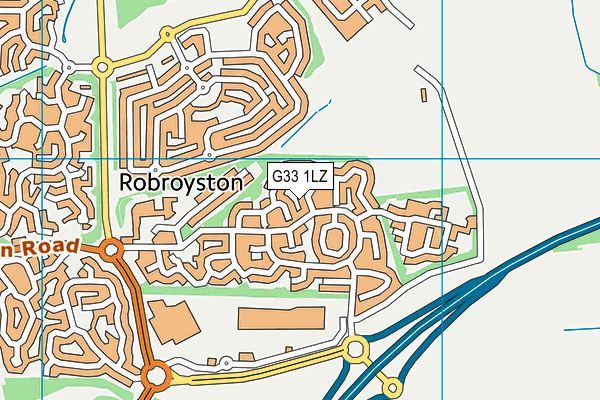 G33 1LZ map - OS VectorMap District (Ordnance Survey)