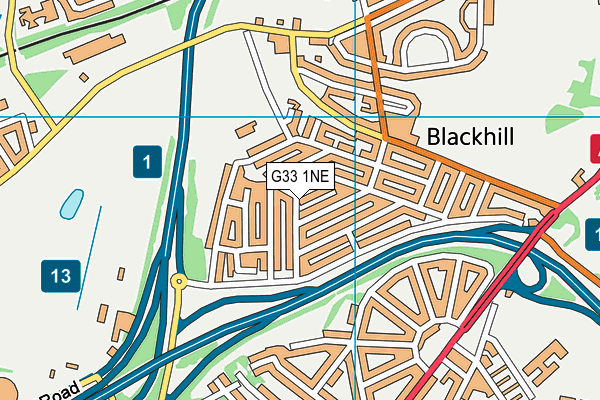 G33 1NE map - OS VectorMap District (Ordnance Survey) G33 1NE map - OS VectorMap District (Ordnance Survey)