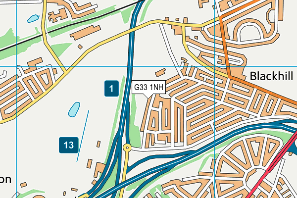 G33 1NH map - OS VectorMap District (Ordnance Survey) G33 1NH map - OS VectorMap District (Ordnance Survey)