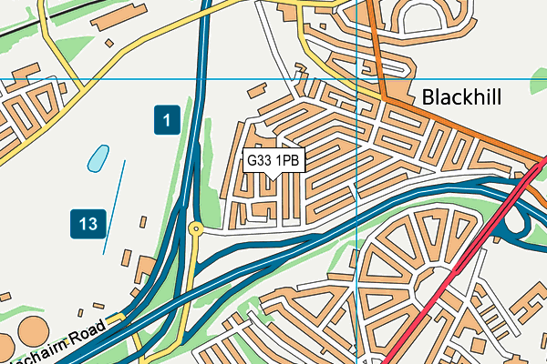 G33 1PB map - OS VectorMap District (Ordnance Survey) G33 1PB map - OS VectorMap District (Ordnance Survey)