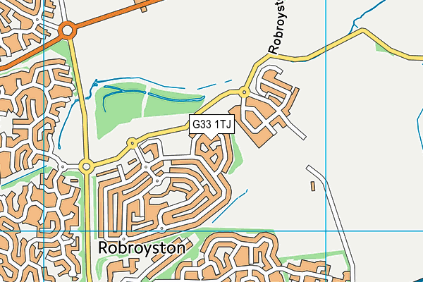 G33 1TJ map - OS VectorMap District (Ordnance Survey)