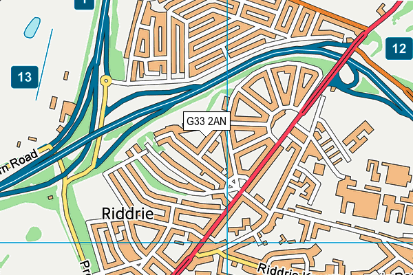 G33 2AN map - OS VectorMap District (Ordnance Survey) G33 2AN map - OS VectorMap District (Ordnance Survey)