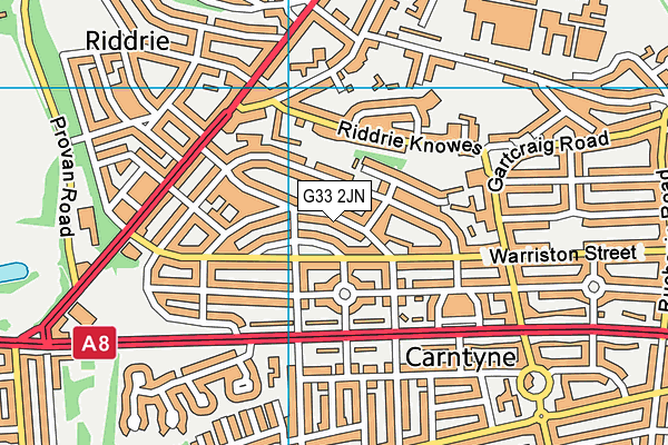 G33 2JN map - OS VectorMap District (Ordnance Survey) G33 2JN map - OS VectorMap District (Ordnance Survey)