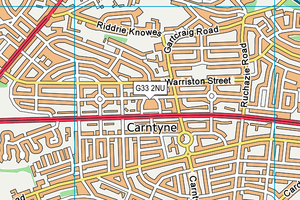 G33 2NU map - OS VectorMap District (Ordnance Survey)