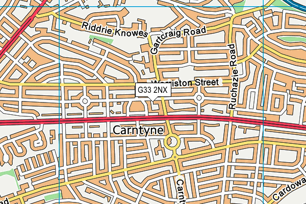 G33 2NX map - OS VectorMap District (Ordnance Survey) G33 2NX map - OS VectorMap District (Ordnance Survey)