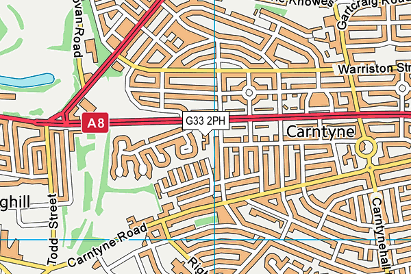 G33 2PH map - OS VectorMap District (Ordnance Survey) G33 2PH map - OS VectorMap District (Ordnance Survey)